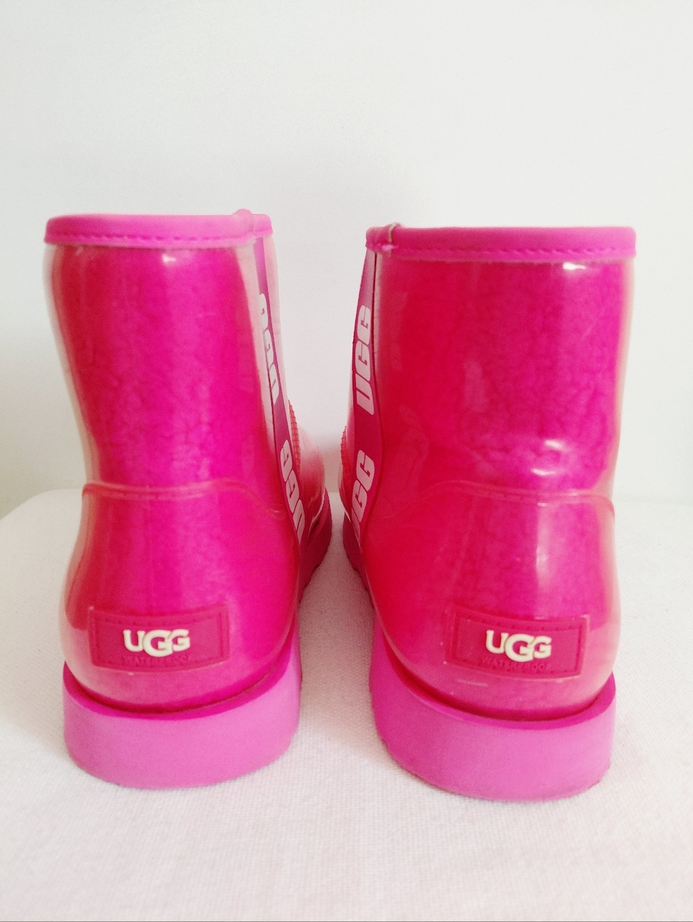 Ugg Clear Pink Boot Waterproof Size 10 - Picture 4 of 10